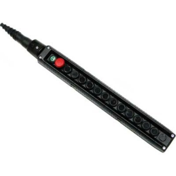 Springer Controls Co T.E.R., F70DB12001200001 MIKE Pendant, 14 Button, Black, 2-Speed Buttons F70DB12001200001